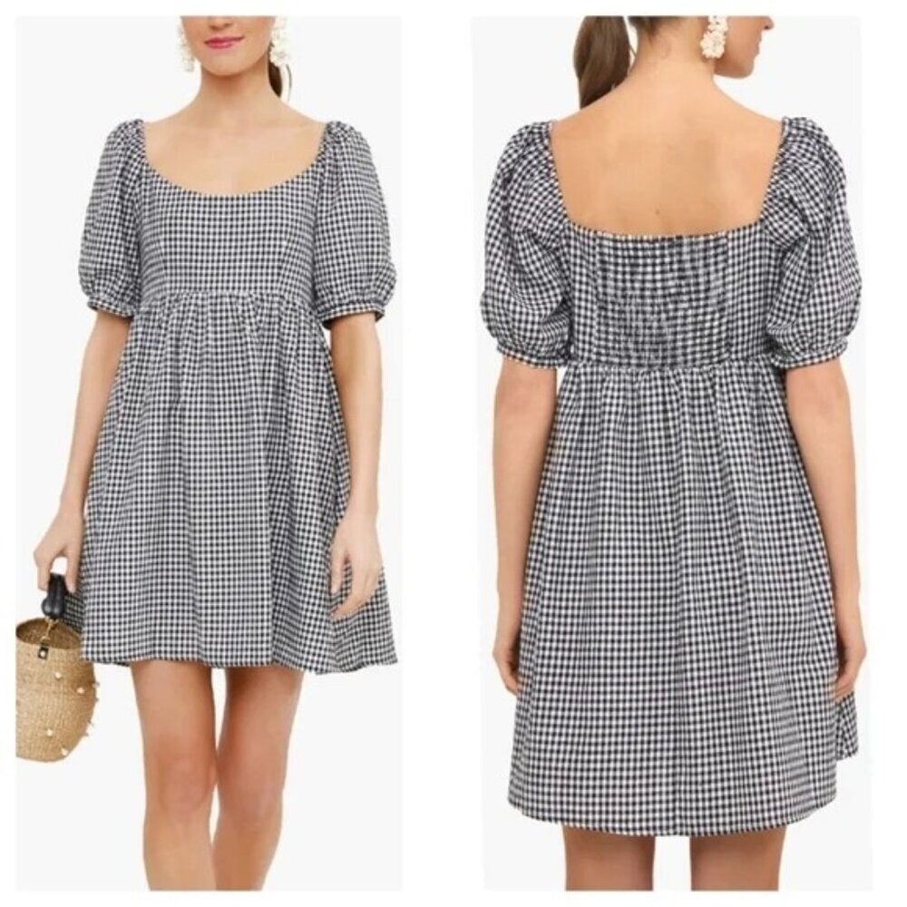 Tuckernuck Pomander Place Black Gingham Abigail Mini Dress Womens Size XXL